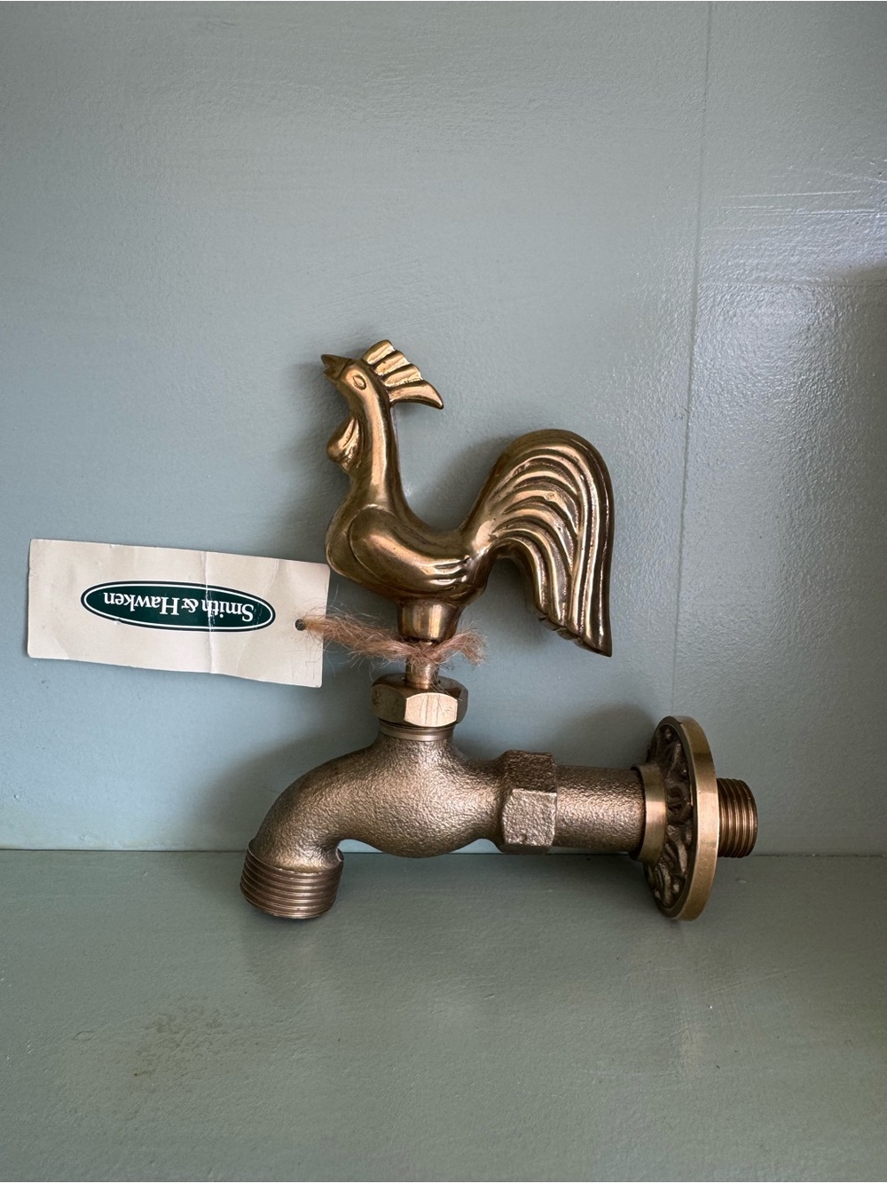 Smith & Hawken Gold solid brass Rooster garden faucet